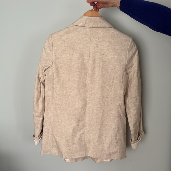 NWT! BANANA REPUBLIC Linen Blend Double Breasted Blazer, Size 4 - Picture 12 of 12